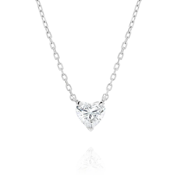 Heart Lab Grown Solitaire Pendant