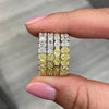 Half & Half Oval Diamond Eternity Band