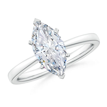 Marquise Natural Tapered Shank Diamond Ring