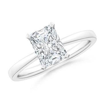 Radiant Natural Tapered Shank Diamond Ring