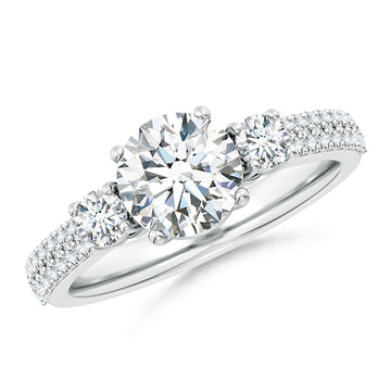 Solitaire Twin Shank Natural Diamond Ring