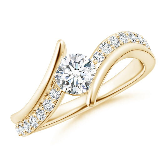 Solitaire Twin Shank Natural Diamond Ring