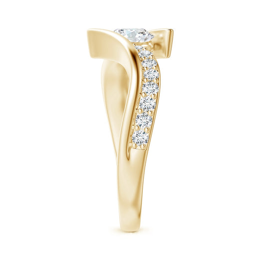 Solitaire Twin Shank Natural Diamond Ring